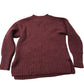 Sweater Women's V Neck Ribbed Knit Rust Colour UK10