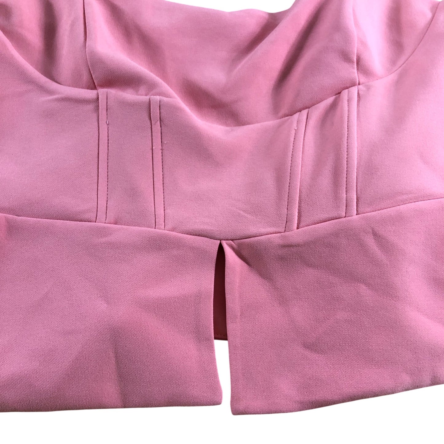 River Island UK L Women's Pink Crop Corset Top