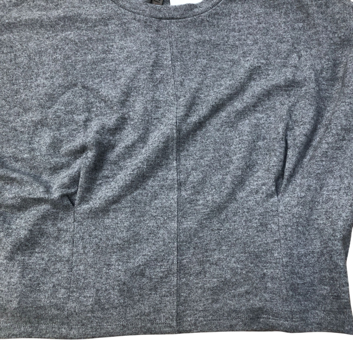 River Island Cropped Sweatshirt Women's Grey Long Sleeve Comfortable Top