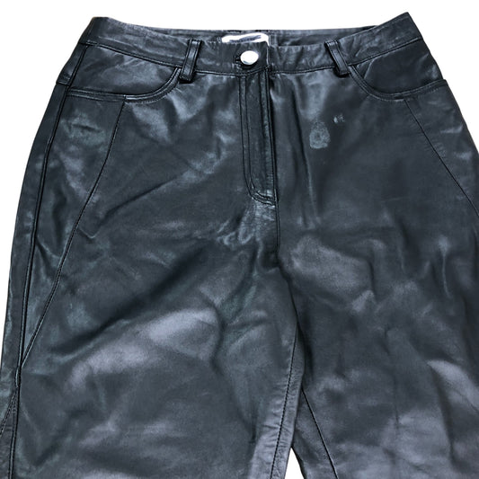Urban Code Women's Black Leather Trousers Size 12