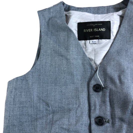 River Island 8 Years Boys Grey Waistcoat