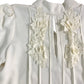 River Island Women's Elegant White Blouse UK 6 Embroidered Floral Detail Top