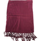Allen and Mate Shawl Beetroot 100 Cotton Womens Fringed Wrap Scarf