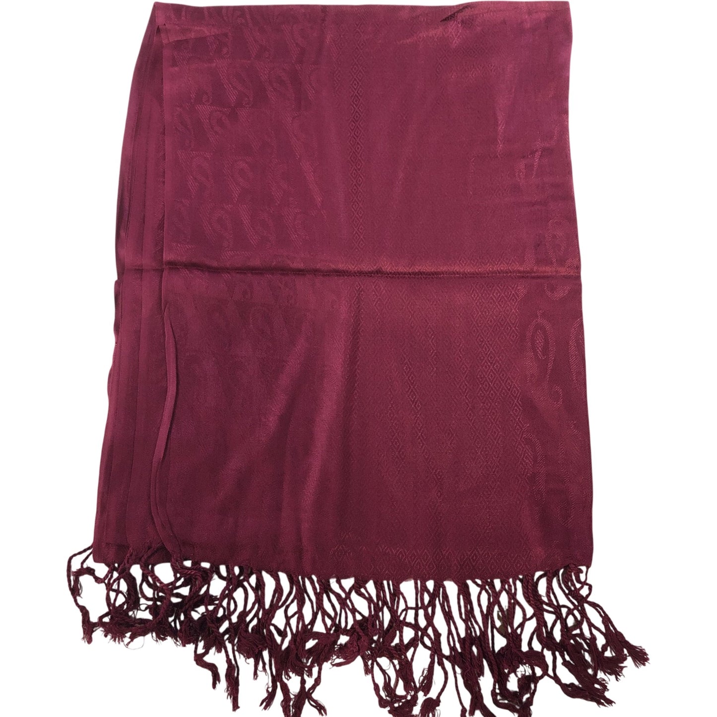 Allen and Mate Shawl Beetroot 100 Cotton Womens Fringed Wrap Scarf