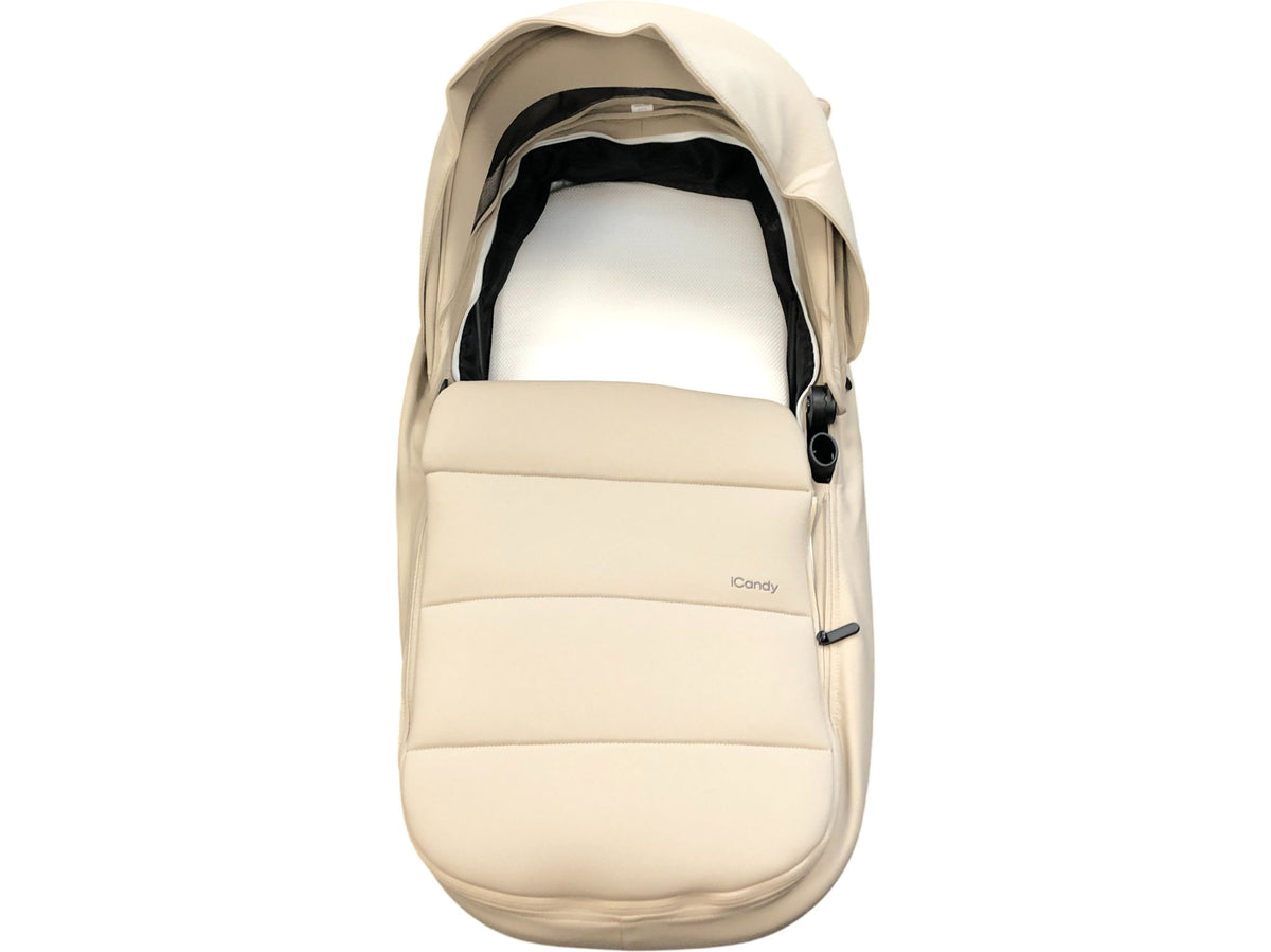 iCandy Core 2 Pushchair Travel System Cream with Carrycot Sandstone