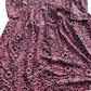 Pink Floral Long Sleeve Dress UK Size 6 Women's Casual Retro Style