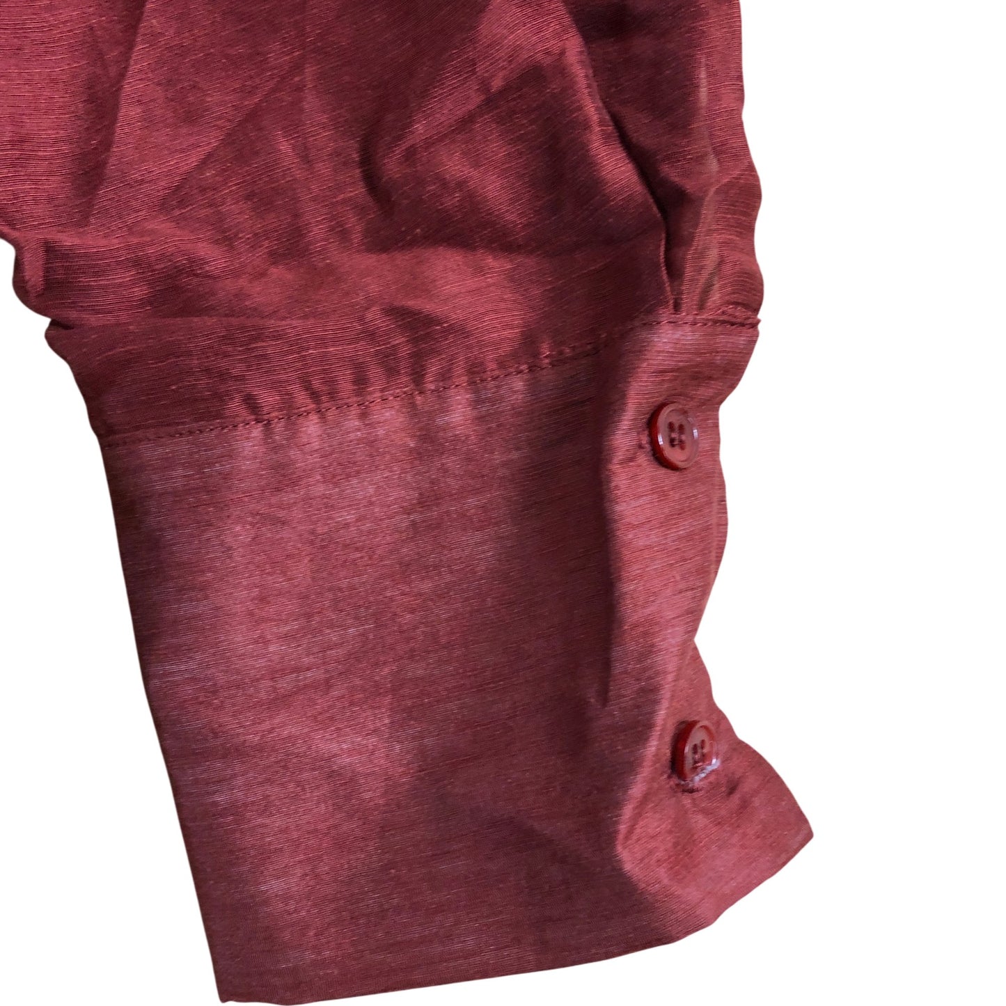 River Island Women's Blouse Size 10 Rust Long Sleeve With Button Details