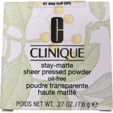 Clinique Stay Matte Sheer Pressed Powder Oil Free 01 Stay Buff VF Makeup 7.6g