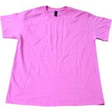 Gildan Ultra Cotton T-Shirt Pink Size L Men's Short Sleeve Classic Fit