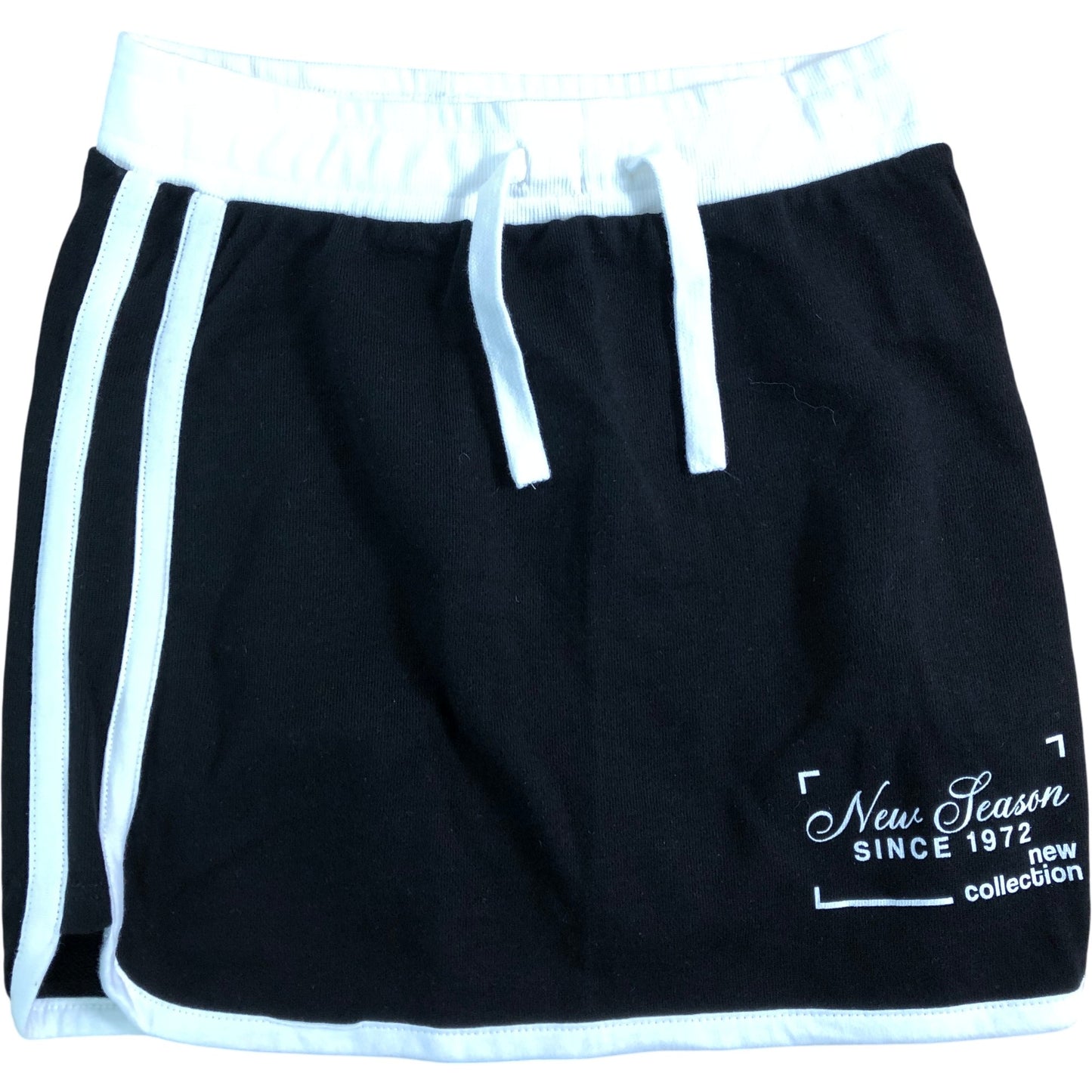 RIVER ISLAND Black Jersey Skirt 7/8 Years Girls New Season Sporty Style