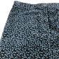 Black Printed Skirt UK14 Women's Cotton Blend A Line Blue Patterned