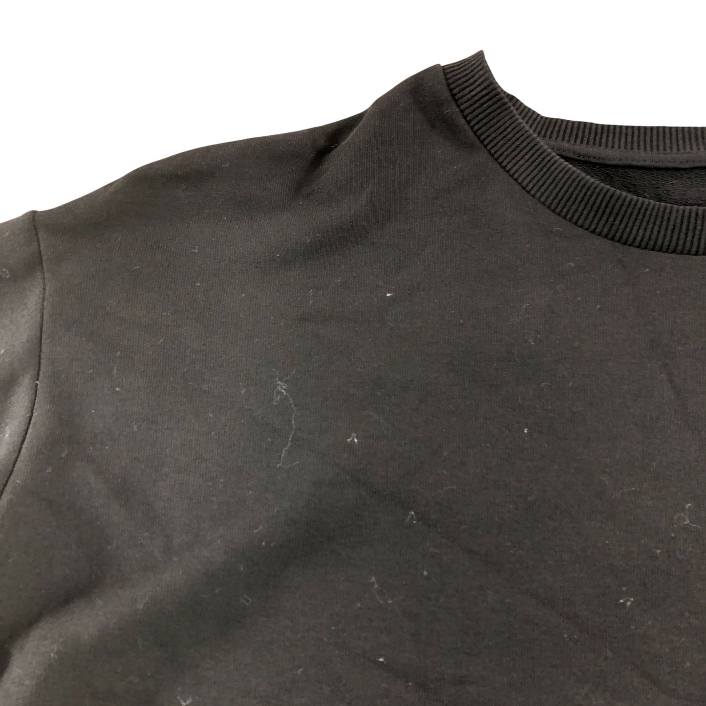 River Island Black Cropped Sweatshirt UK S Women's Casual Long Sleeve Top
