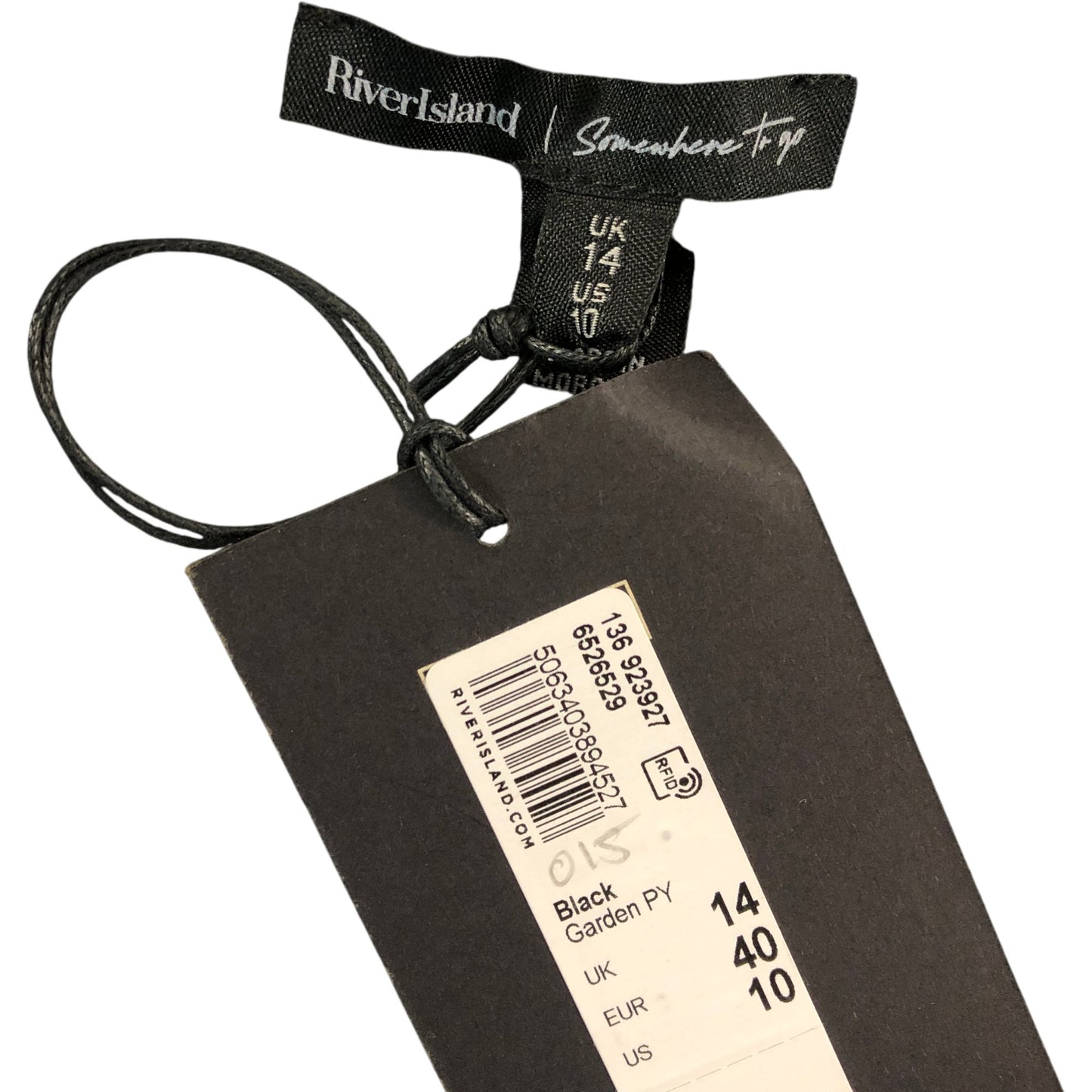 River Island Somewhere Top UK14 Women's Off Shoulder Black Dress Ruched Design