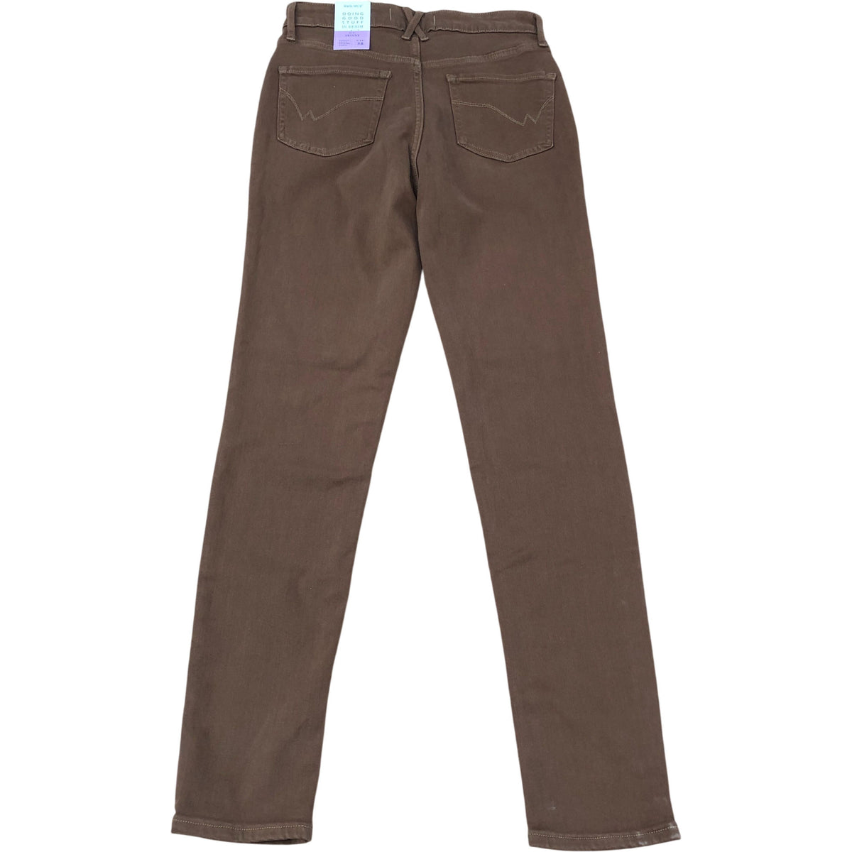 Amelia Skinny Jean Dark Tan Denim Stretch Trousers