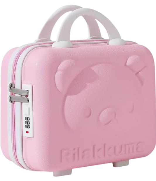 BALAKAKA Hard Shell Vanity Case Pink Rilakkuma Travel Storage for Women Girls