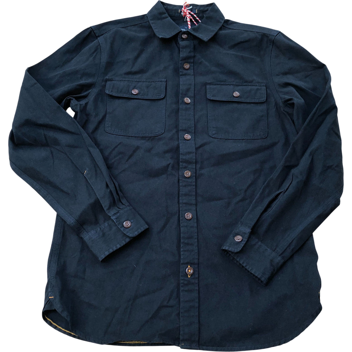 Furze Garment Dye Twill Shirt Dark Navy Size XS
