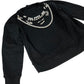 River Island Women's Size S Black Sweatshirt with Faux Pearl Neckline Detail