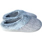 Women's Slippers Grey Faux Fur Lined Size 7