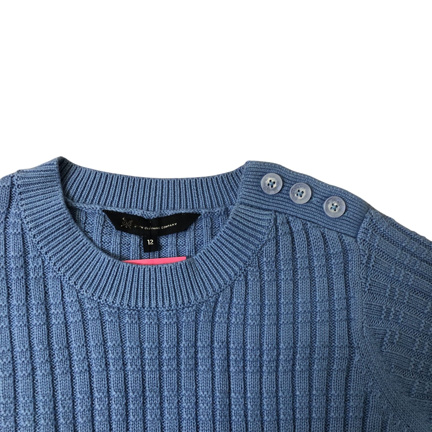 Crew Clothing Company Jumper Size 12 Women's Knitted Blue Sweater