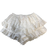 River Island White Frill Skort Women's Ruffled Lace Embroidery Design UK14