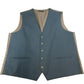 Blue Waistcoat Men's Formal Vest Polyester Blend Smart Casual 42" Regular