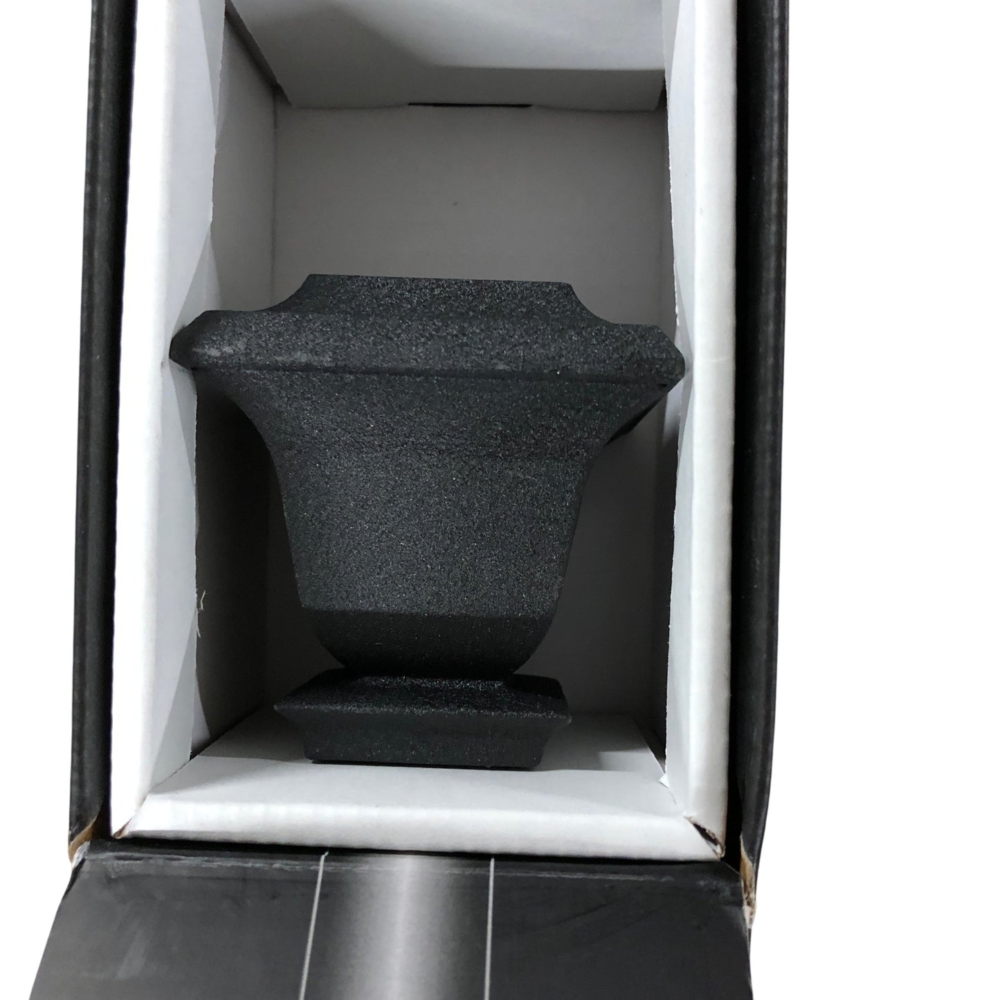 DECO WINDOW Extendable Drapery Rod 18-44 Inches Black Rustic Square End 1" Diam