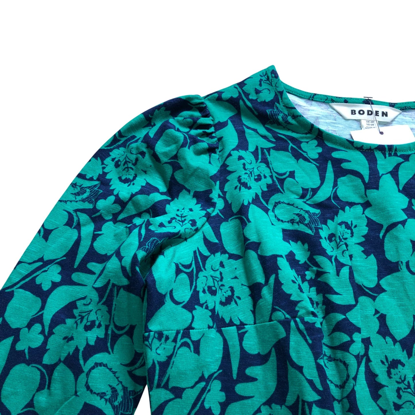 Boden Green Floral Shift Dress - Size 4