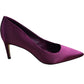 Branded Court Heels Size 8 Women's Magenta Satin Pointed Toe