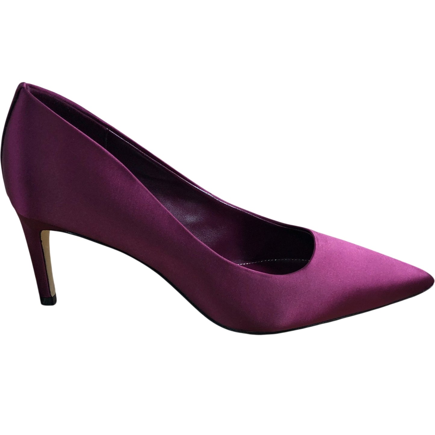 Branded Court Heels Size 8 Women's Magenta Satin Pointed Toe