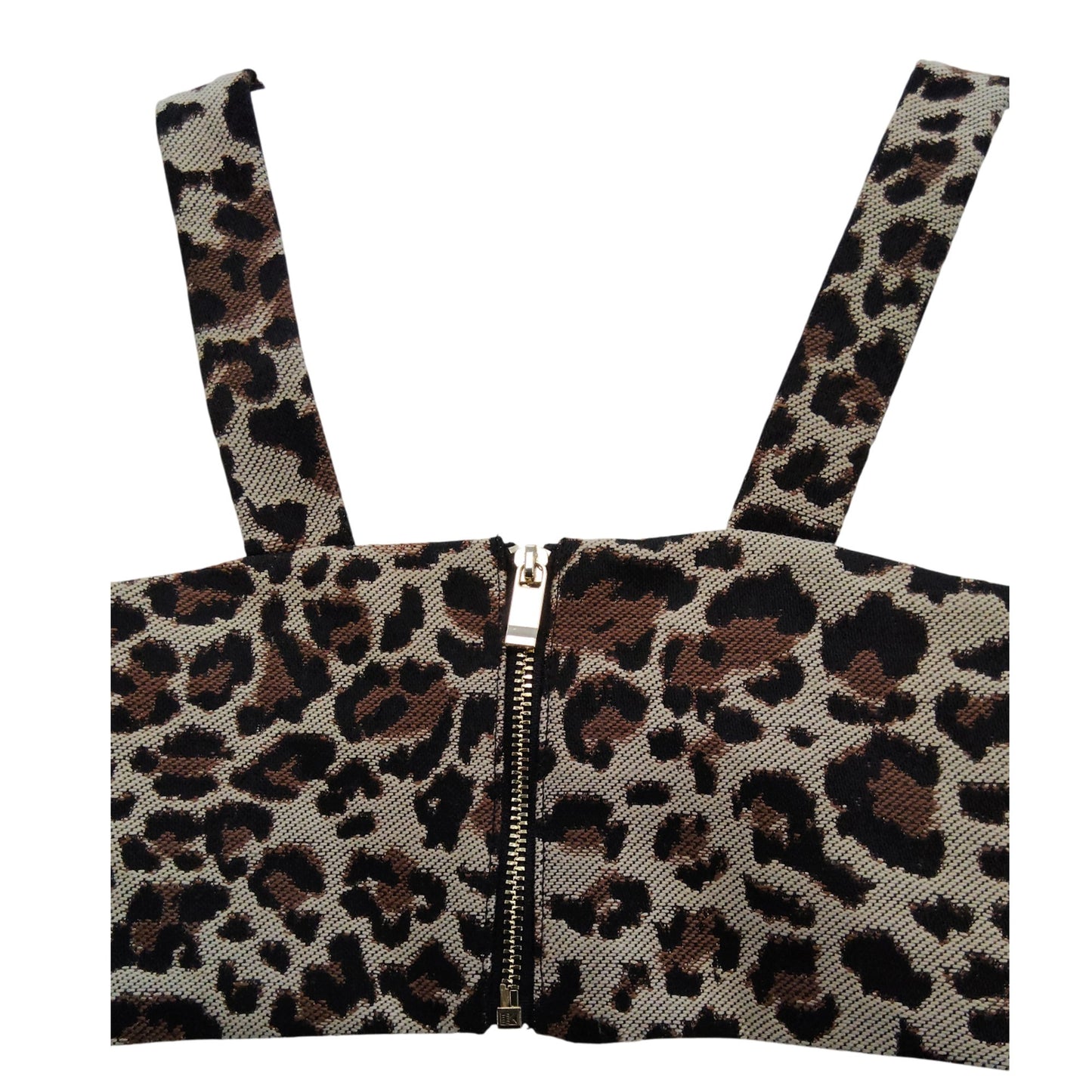 River Island Girls Leopard Print Crop Top UK9 Years Women's Long Sleeve