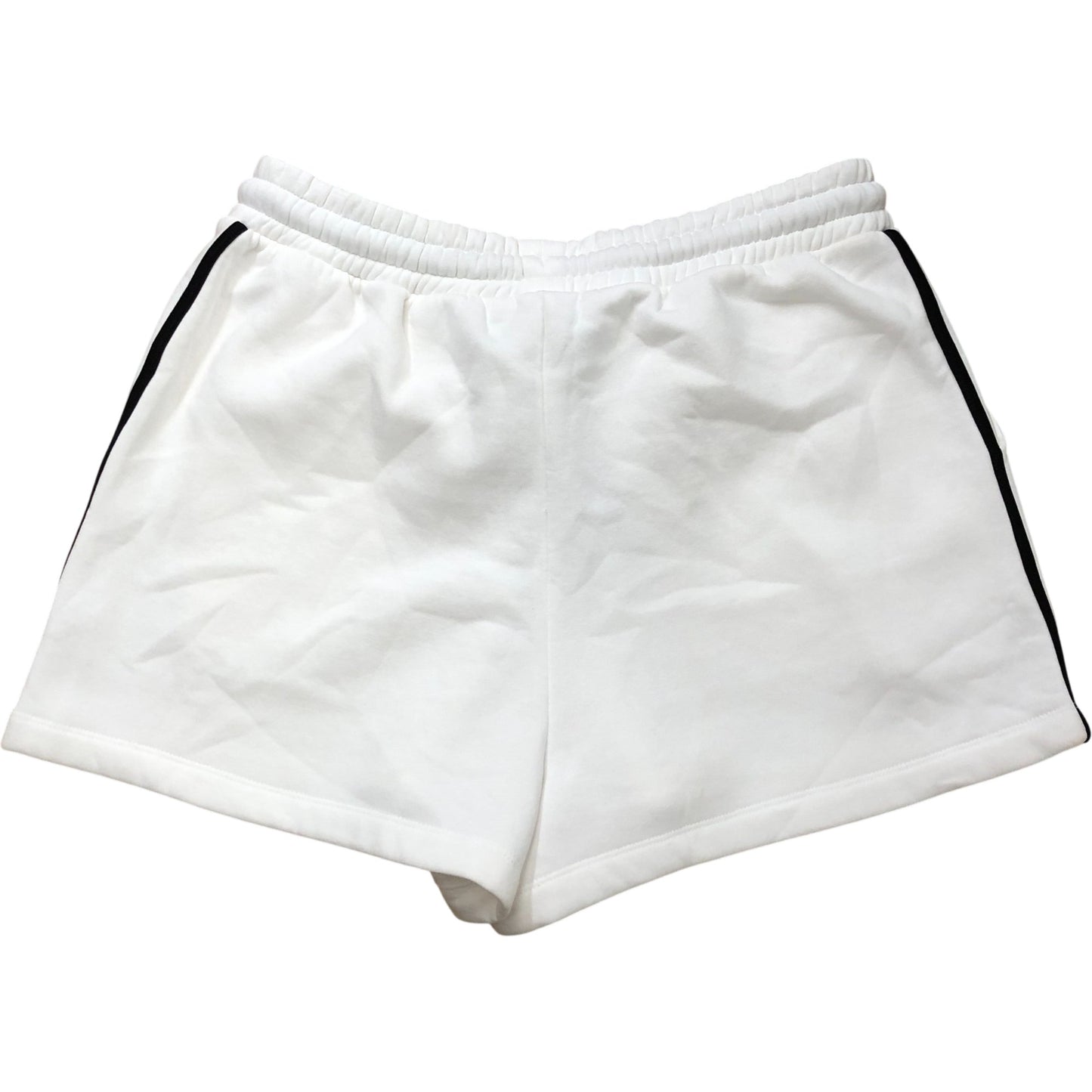 River Island Women's White Sports Shorts Size L With Drawstring and Side Detail