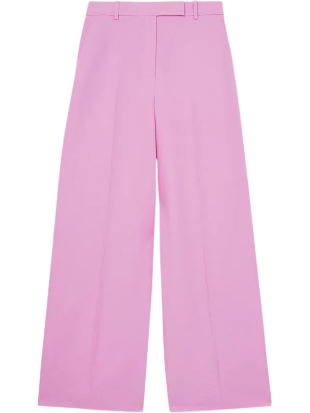 Pink Raine Wide-Leg Trousers With Linen Size 6 Long
