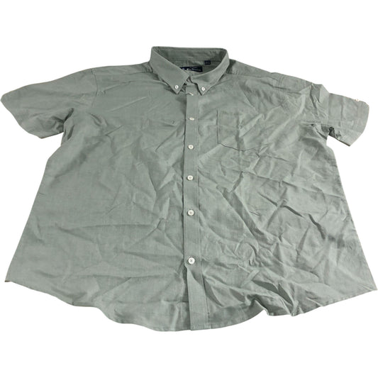Ben Sherman Pale Khaki Short Sleeve Oxford Shirt XXL Men's 100% Cotton Casual