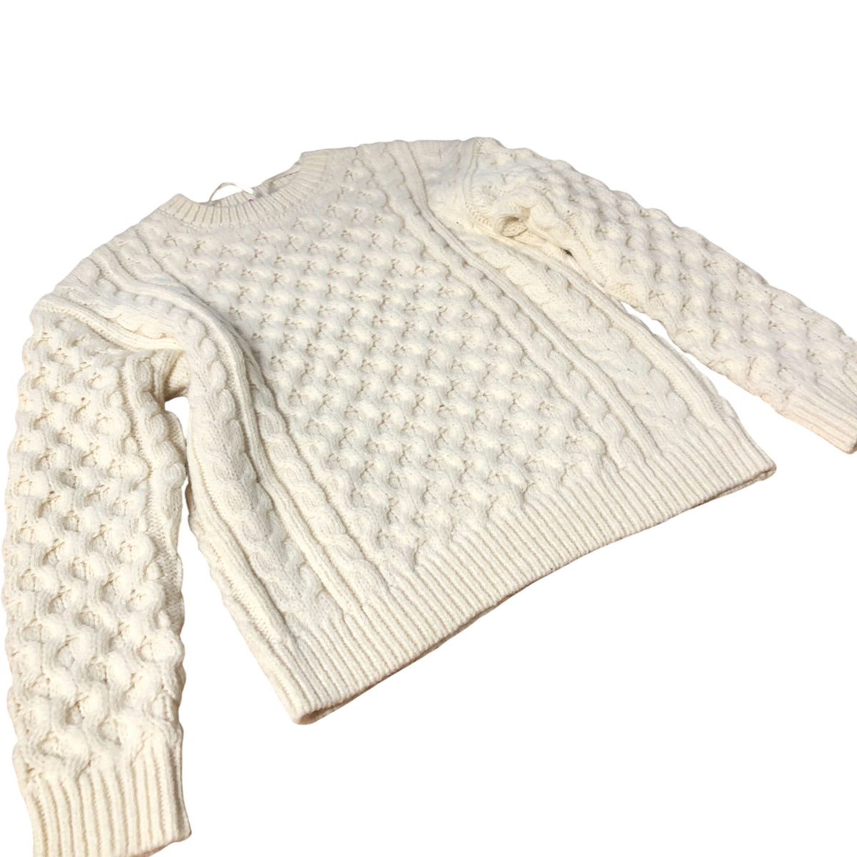 Cream Cable Knit Sweater Women's Size Small Soft Chunky Knit Jumper