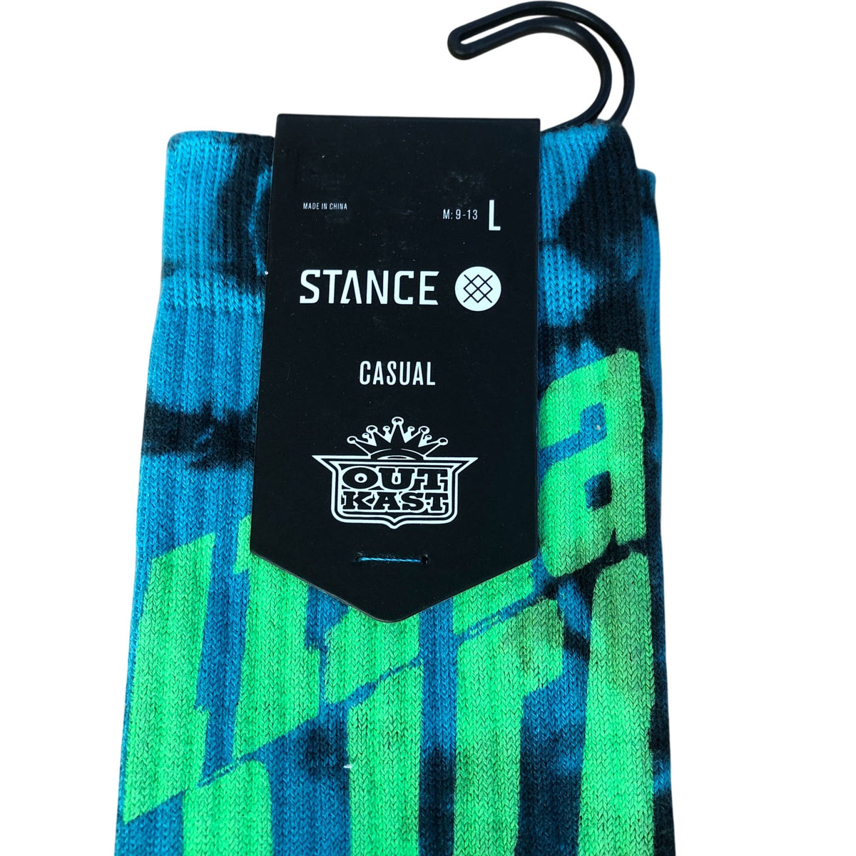 Stance Outkast Atliens Crew Socks Men's Large Black Green Blue UK 8.5-12.5