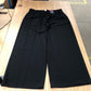 High Waisted Trousers UK 18 Unknown Women's Black Wide Leg