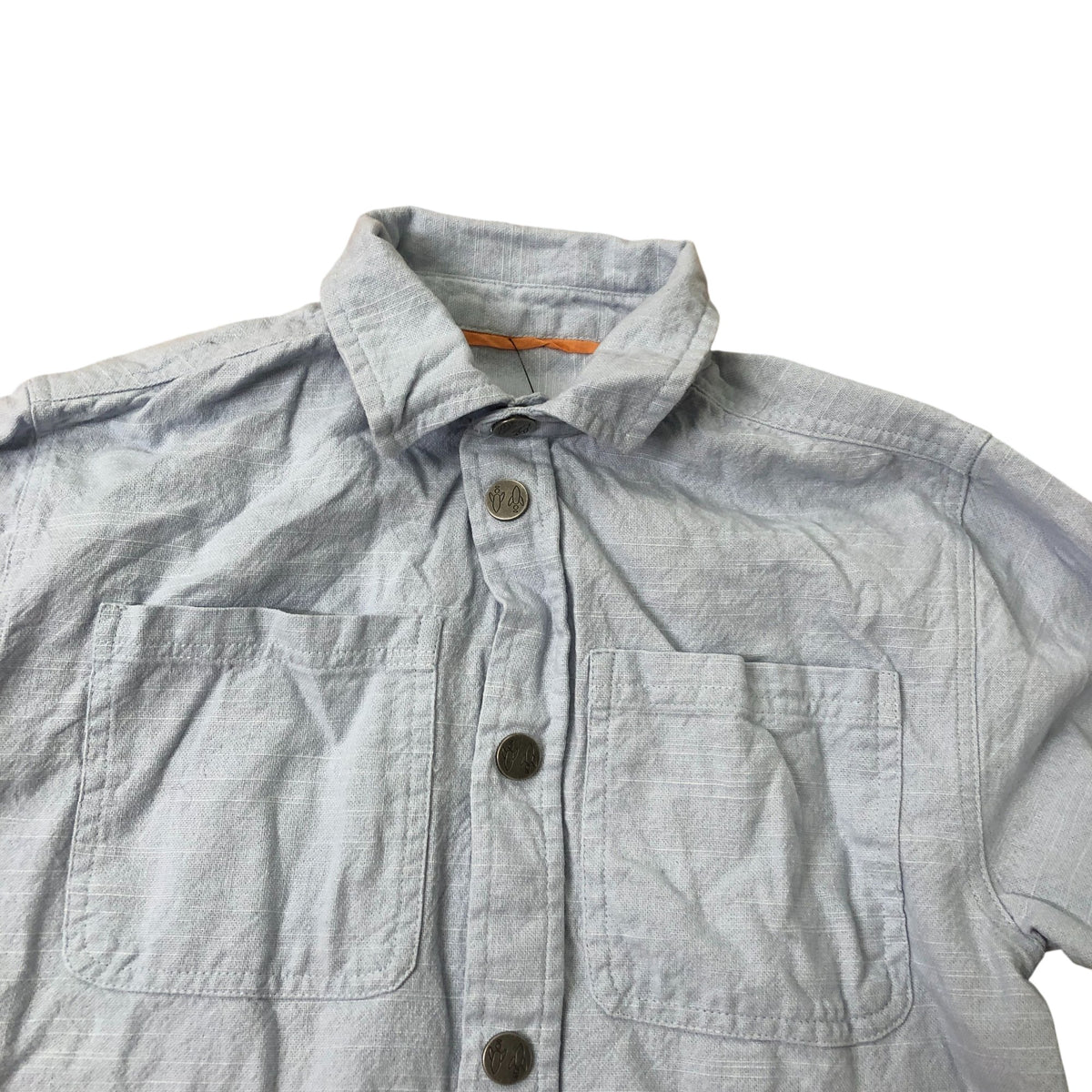 Long Sleeve Shirt 8 Yrs Kids Cotton Light Blue Casual Wear