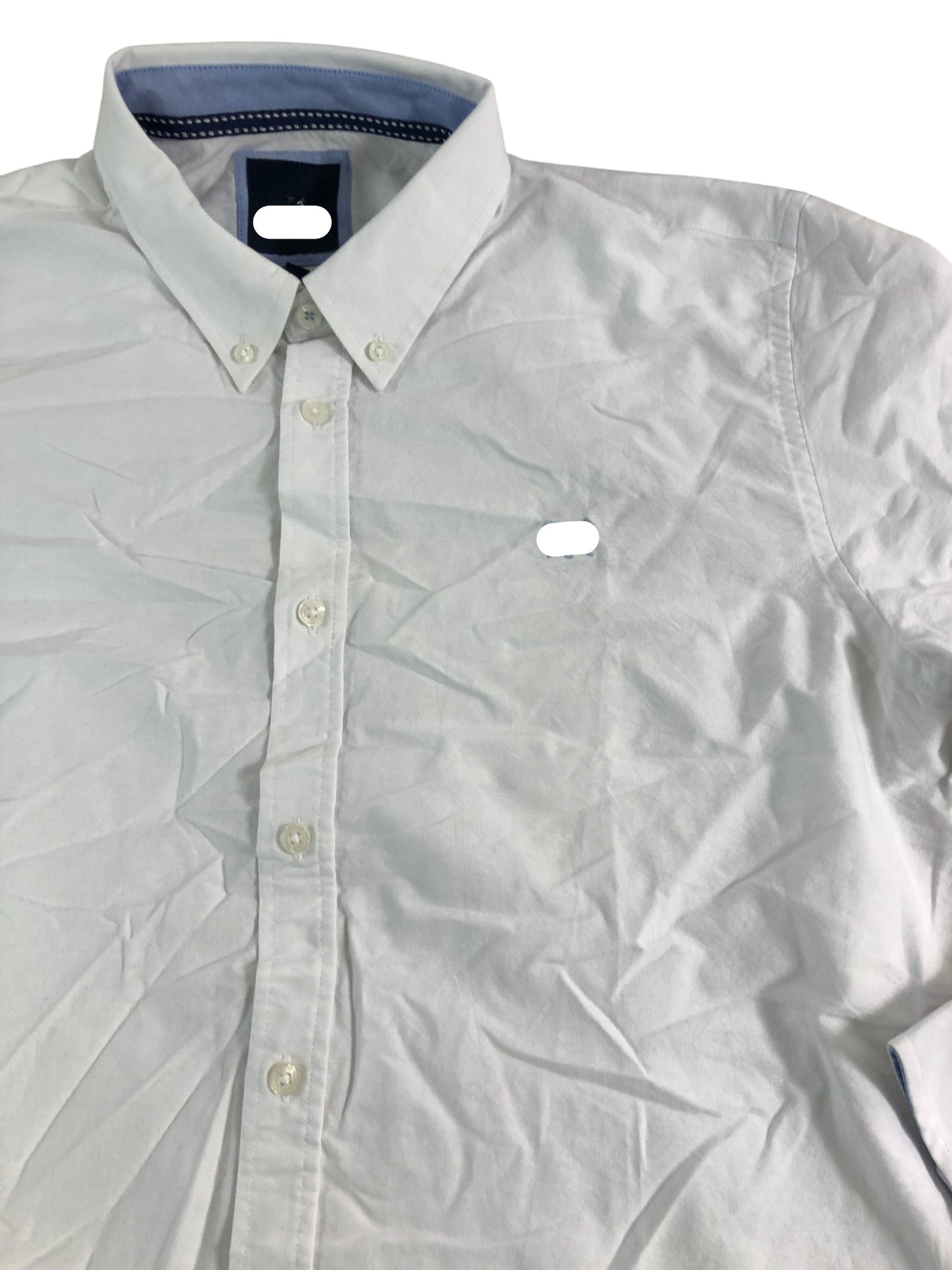 Branded Slim Fit White Shirt Size L Men's Cotton Smart Casual