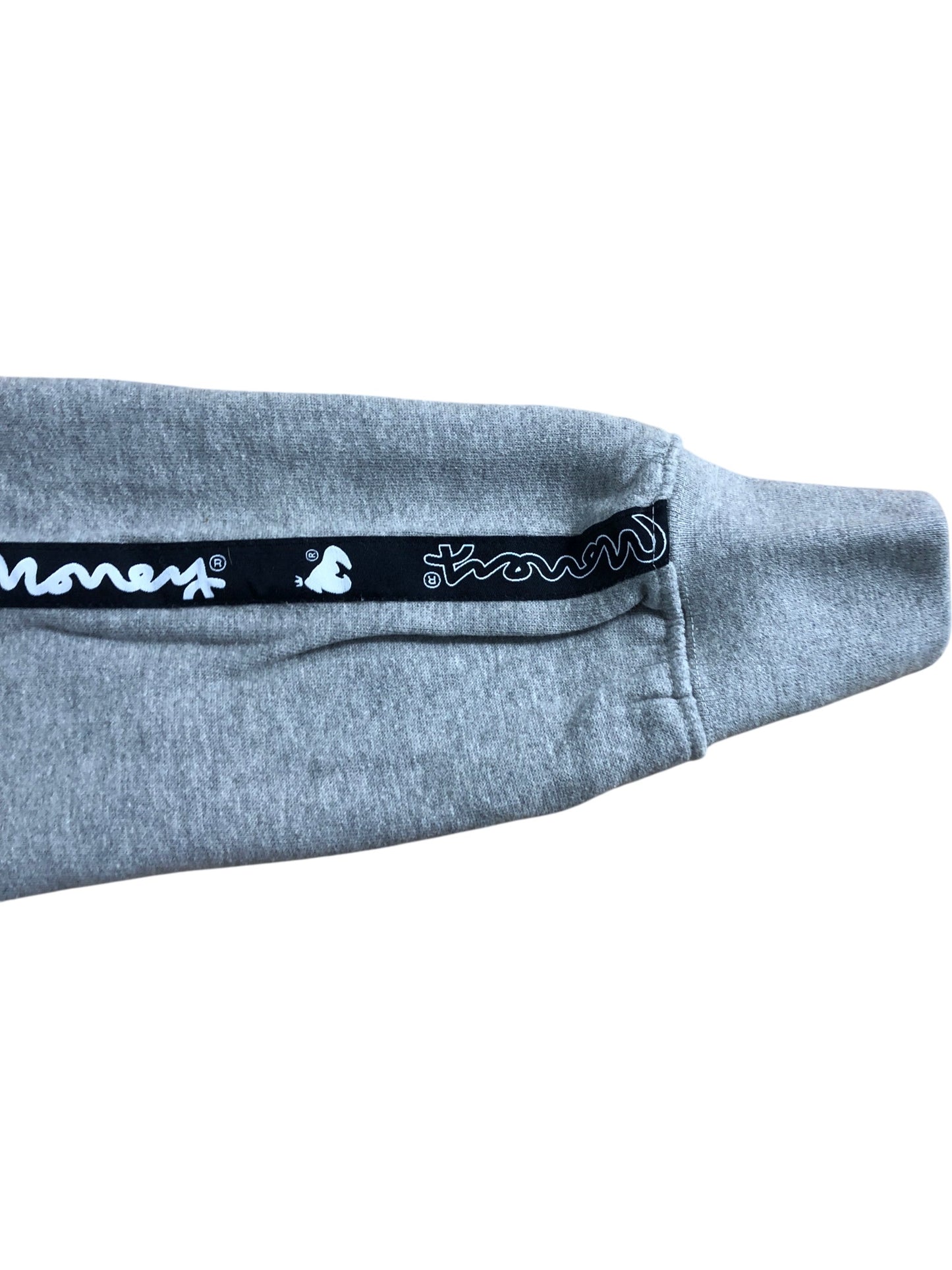 MONEY Sweatshirt M Men's Grey Cotton Long Sleeve Casual Fashion