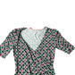 Floral Printed Blouse Women's Short Sleeve V Neck UK8