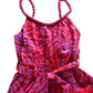 Lipsy London UK6 Women's Cotton Pink Zebra Print Jumpsuit with Bow