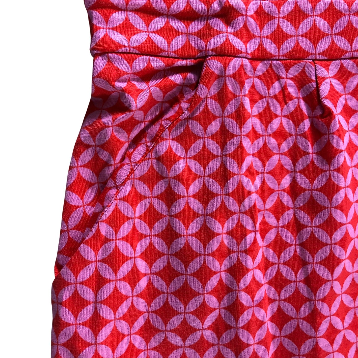 Pink Geometric Jersey Dress - Size 20