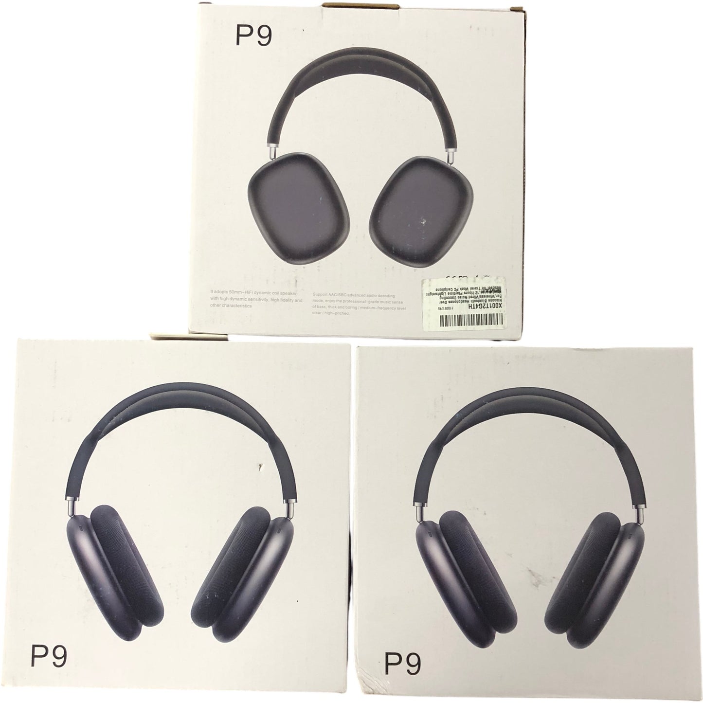 Nicooone P9 Bluetooth Headphones Over Ear Wireless Wired Noise Cancelling 3 Pack