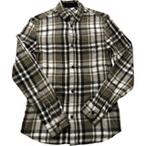 River Island Flannel Shirt XXS Checked Button Up Olive Green