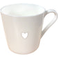 The White Company Bone China Mug Heart Design White