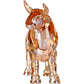 Gold Crystal Bull Figurine Art Glass Decorative Sculpture Unique Gift Home Decor