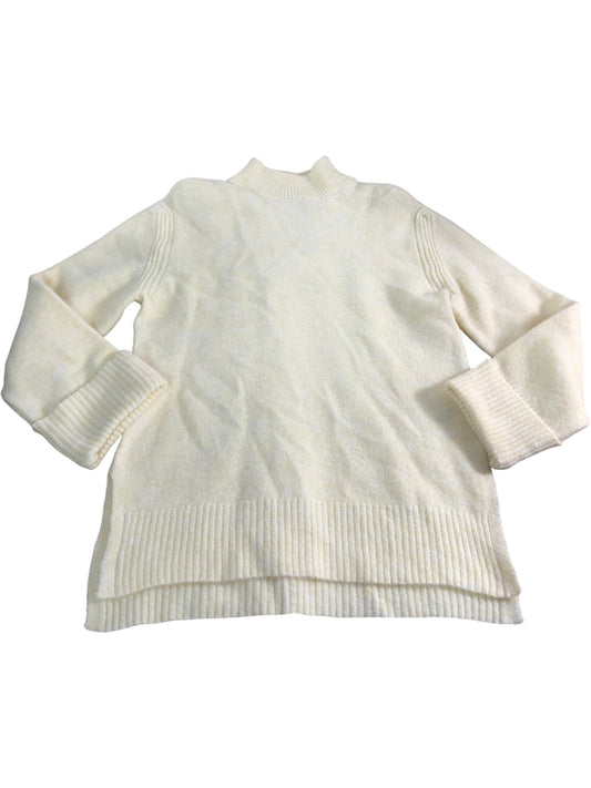 River Island Cream Sweater Women's High Neck Ribbed Pullover Size Medium