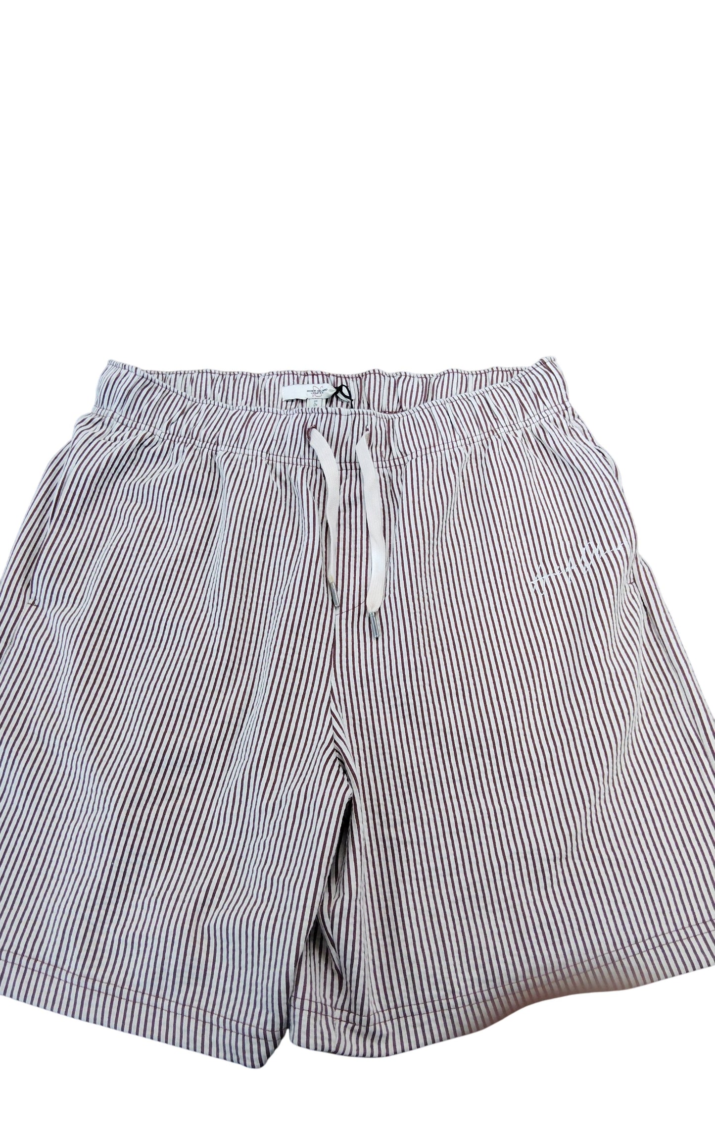 River Island Men's Light Pink Striped Shorts UK L Casual Summer Wear