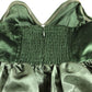 River Island Small Green Velvet Corset Top Women's