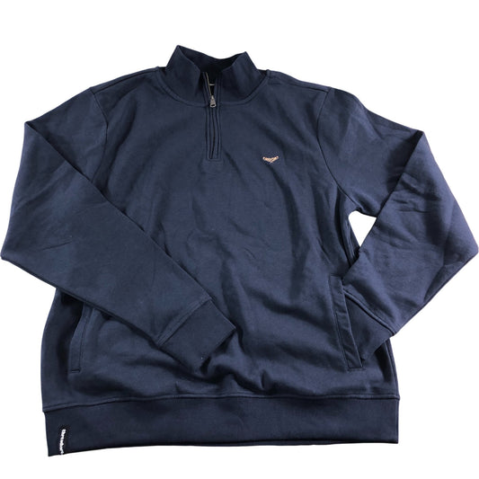 Threadbare Zip Neck Jumper 2XL Women's Dark Navy Cotton Blend Regular Fit